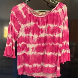 Michael Kors Pink Cotton  Tie-Dye Women's Top